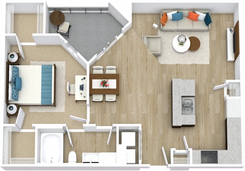 Floor Plans of Pine Prairie Apartments in Lewisville, TX
